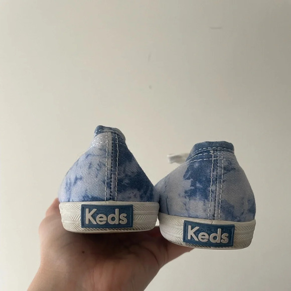 Keds Blue and White Tie Dye Canvas Shoes - Picture 3 of 8